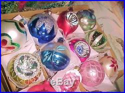Beautiful Vtg Antique Poland Indents & Tips Pink Pinecone Glass Xmas Ornaments