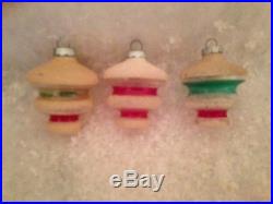 Best Box 12 Vintage OLD Antique Xmas Tree Ornaments Shiny Brite FROSTY MICA