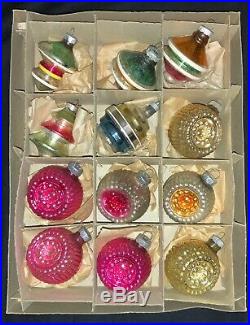 Big Lot Of Vintage Glass Christmas Ornaments Includes Shiny Brite & Others