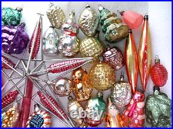Big Set 89 Ukrainian Vintage Glass Xmas Christmas Decoration Fir-Tree Ornaments