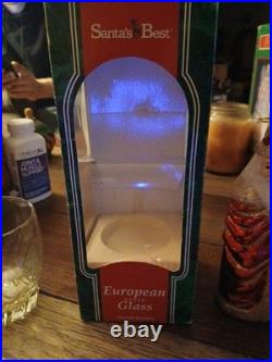 Blown Glass Old World Santa Father Christmas Ornament Red Gold Glitter Germany