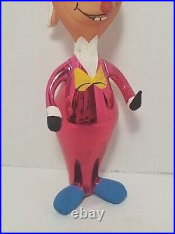 Blown Glass Rabbit Christmas Ornament Italy Made Christopher Radko De Carlini