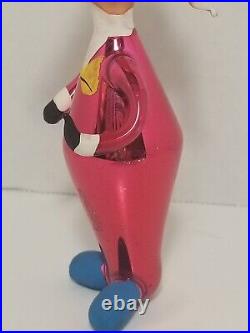 Blown Glass Rabbit Christmas Ornament Italy Made Christopher Radko De Carlini