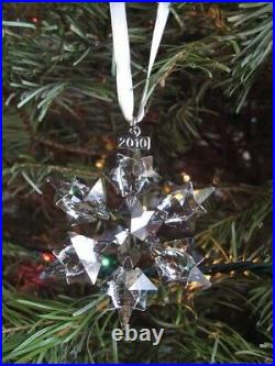 Bnib Swarovski Crystal Christmas Ornament Annual Ed. Snowflake Star 2010 Rare
