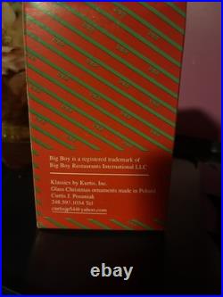 Bob's Big Boy Polish Glass Christmas Ornament Klassics by Kurtis 5 T NIB NOS