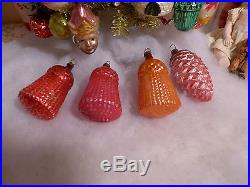 Box 12 RARE Antique Bumpy Glass German Xmas Ornaments Embossed