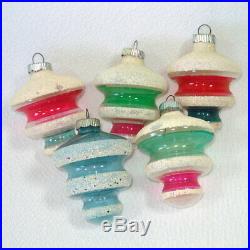 Box Shiny Brite Unsilvered WWII UFO Glass Christmas Ornaments