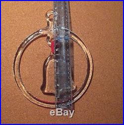 C1800's Antique HUGE THICK HEAVY Glass Bell Hanging Christmas Ornament HANDMADE