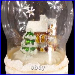 CHRISTMAS ORNAMENT / WINTER CHURCH SCENE under GLASS DOME / 6 in SIZE / POLAND CHRISTMAS ORNAMENT / WINTER CHURCH SCENE under GLASS DOME / 6 in SIZE / POLAND