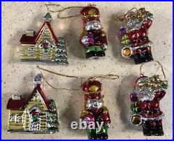 CHRISTMAS Ornaments Porcelain Santa Snowmen Angels Bears 37 Piece Lot Vintage
