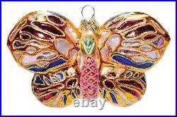 CHRISTOPHER RADKO All A Flutter Multicolor Butterfly Glass Christmas Ornament