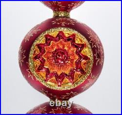 CHRISTOPHER RADKO Filigree Fire Finial Reflector Christmas Ornament with Stand