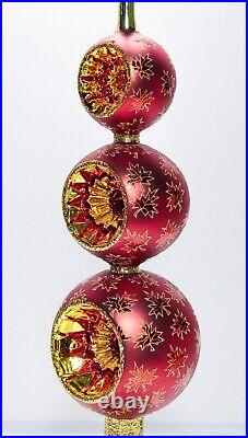 CHRISTOPHER RADKO Filigree Fire Finial Reflector Christmas Ornament with Stand