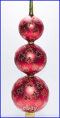 CHRISTOPHER RADKO Filigree Fire Finial Reflector Christmas Ornament with Stand