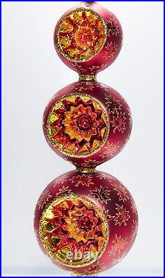 CHRISTOPHER RADKO Filigree Fire Finial Reflector Christmas Ornament with Stand