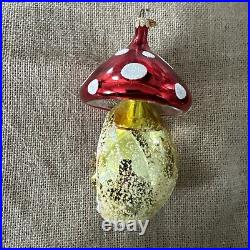 CHRISTOPHER RADKO Glass Santa Shroom Ornament ITALIAN Diorama Christmas