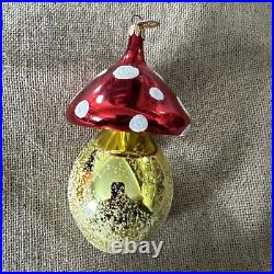 CHRISTOPHER RADKO Glass Santa Shroom Ornament ITALIAN Diorama Christmas