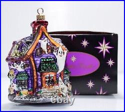 CHRISTOPHER RADKO Howl Manor Halloween Holiday Glass Christmas Ornament with Box