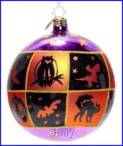 CHRISTOPHER RADKO Midnight Fright Halloween Jumbo Glass Christmas Ornament