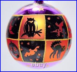 CHRISTOPHER RADKO Midnight Fright Halloween Jumbo Glass Christmas Ornament