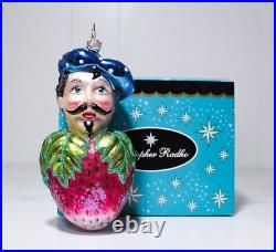 CHRISTOPHER RADKO Pierre Le Berry Blown Glass Christmas Ornament with Tag RARE