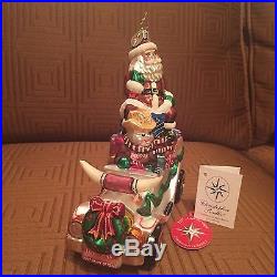 CHRISTOPHER RADKO University of Texas Longhorns Santa Christmas Ornament NEW