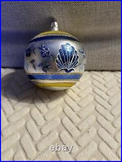 CHRISTOPHER Radko Scallop Seashell Beach Christmas Ornament Ball Nautical