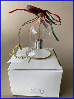 Carlton Cards Christmas Ornament Glass Bell Wind Chimes Style Holidays Gift Box