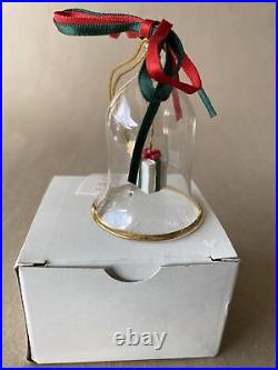 Carlton Cards Christmas Ornament Glass Bell Wind Chimes Style Holidays Gift Box