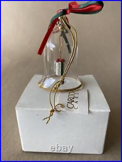 Carlton Cards Christmas Ornament Glass Bell Wind Chimes Style Holidays Gift Box