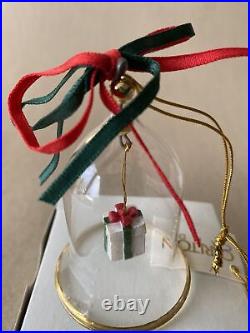 Carlton Cards Christmas Ornament Glass Bell Wind Chimes Style Holidays Gift Box