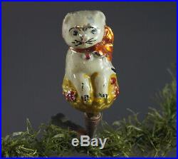 Cat on Clip Christmas Glass Ornament Germany Lauscha, ca. 1920/30 (# 11467)