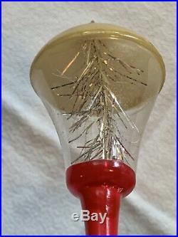 Christmas Lantern Clip On German Ornament Antique Blown Glass Street Light