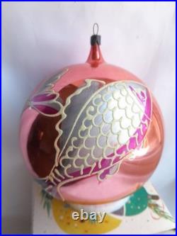 Christmas. New Year. Christmas tree decorations. Ball. Fish. RARE. Vintage USSR