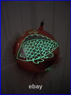 Christmas. New Year. Christmas tree decorations. Ball. Fish. RARE. Vintage USSR Christmas. New Year. Christmas tree decorations. Ball. Fish. RARE. Vintage USSR