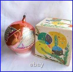 Christmas. New Year. Christmas tree decorations. Ball. Fish. RARE. Vintage USSR