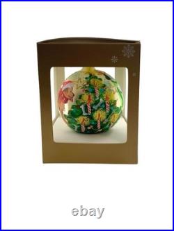 Christmas Ornament Dogs Hand Painted Glass Vintage Pier 1 Holiday Decor