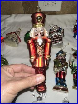 Christmas Ornament Glass Lot 24 Piece Vintage