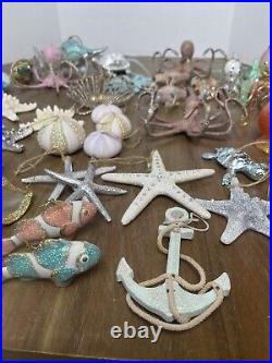 Christmas Ornament Lot Ocean Nautical Theme Beach Christmas Decor