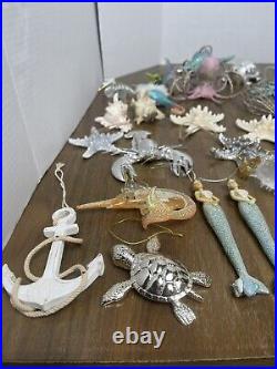 Christmas Ornament Lot Ocean Nautical Theme Beach Christmas Decor