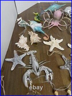 Christmas Ornament Lot Ocean Nautical Theme Beach Christmas Decor