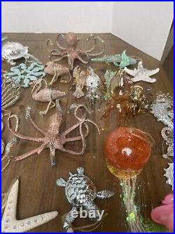 Christmas Ornament Lot Ocean Nautical Theme Beach Christmas Decor