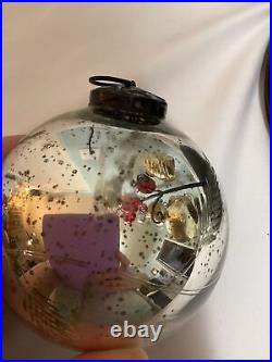 Christmas Tree Ornament Lot 24-Glass Kugel Style 4 and 3 Bulbs-No Stands