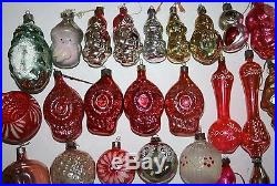 Christmas Vintage blown Glass set of 121 ornaments USSR Soviet Russia