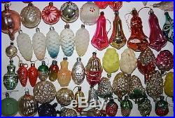 Christmas Vintage blown Glass set of 121 ornaments USSR Soviet Russia