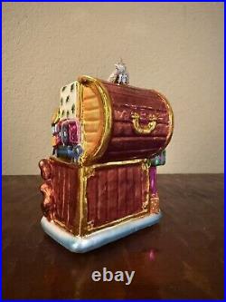 ChristmasChristopher Radko Vintage Toy Chest Glass Christmas Ornament ChristmasChristopher Radko Vintage Toy Chest Glass Christmas Ornament