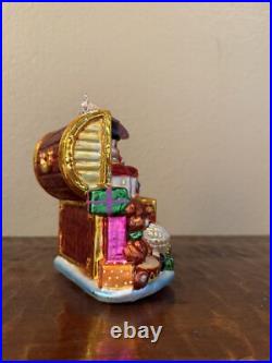 ChristmasChristopher Radko Vintage Toy Chest Glass Christmas Ornament ChristmasChristopher Radko Vintage Toy Chest Glass Christmas Ornament