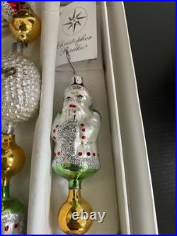 Christopher Radko 1993 Santa Hearts Garland, Hand Blown, Hand Painted In Box