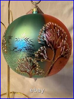Christopher Radko 1995 Christmas Ball/Orb Ornament WINTER SCENE 95-233-0