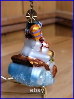 Christopher Radko 2002 Little Gems FAMILY OUTING Glass Christmas Ornament 3 VTG